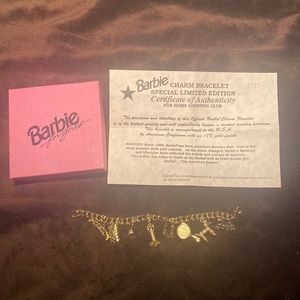 Barbie gold plated charm bracelet